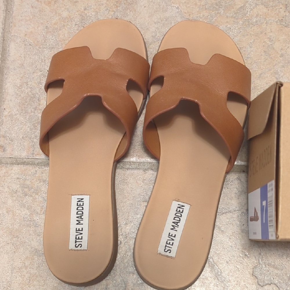 Steve Madden Women's Brown Slide Sandals